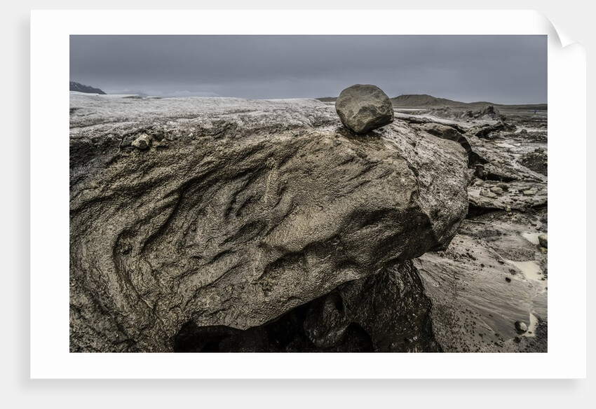 Large rocks by Flaajokull Glacier, Vatanjokull Ice Cap, Iceland by Anonymous