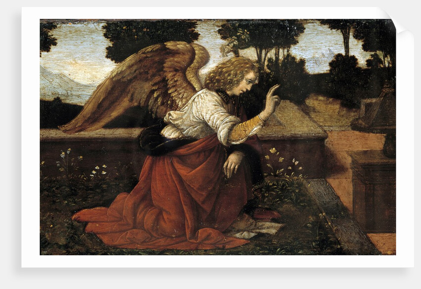 Detail of Gabriel from The Annunciation by Lorenzo di Credi