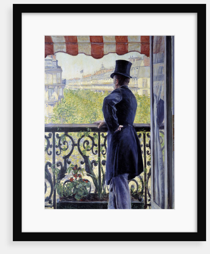 The man on the balcony by Gustave Caillebotte