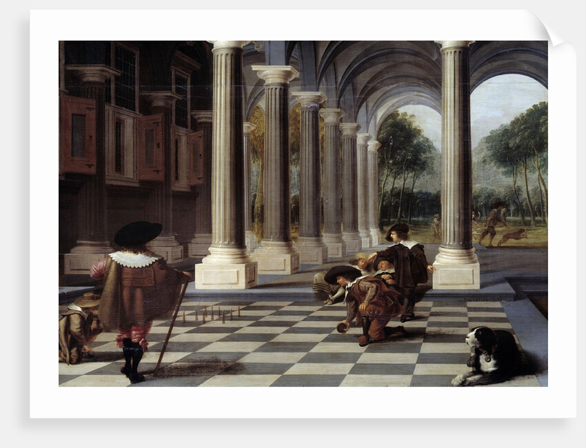 Men Bowling by Dirck van Delen