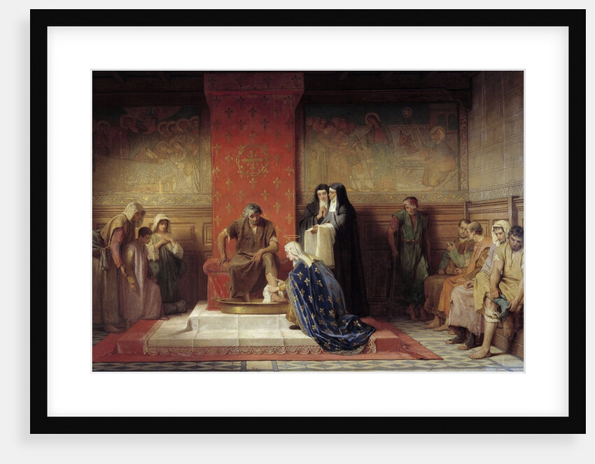 St. Elizabeth of France washing the feet of the Poor by Desire Francois Laugee