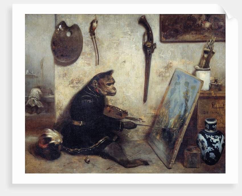 The Monkey Painter by Alexandre Gabriel Decamps