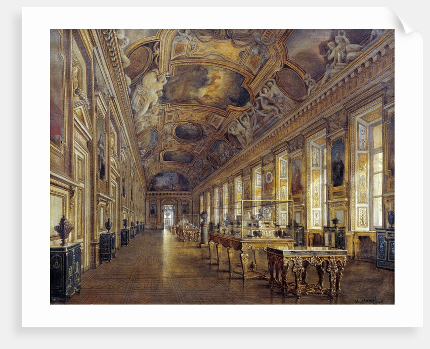 View of the Grand Galerie of Apollon in the Louvre Museum by Victor Duval