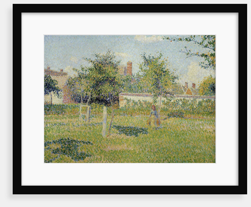 Woman in a Meadow at Eragny by Camille Pissarro