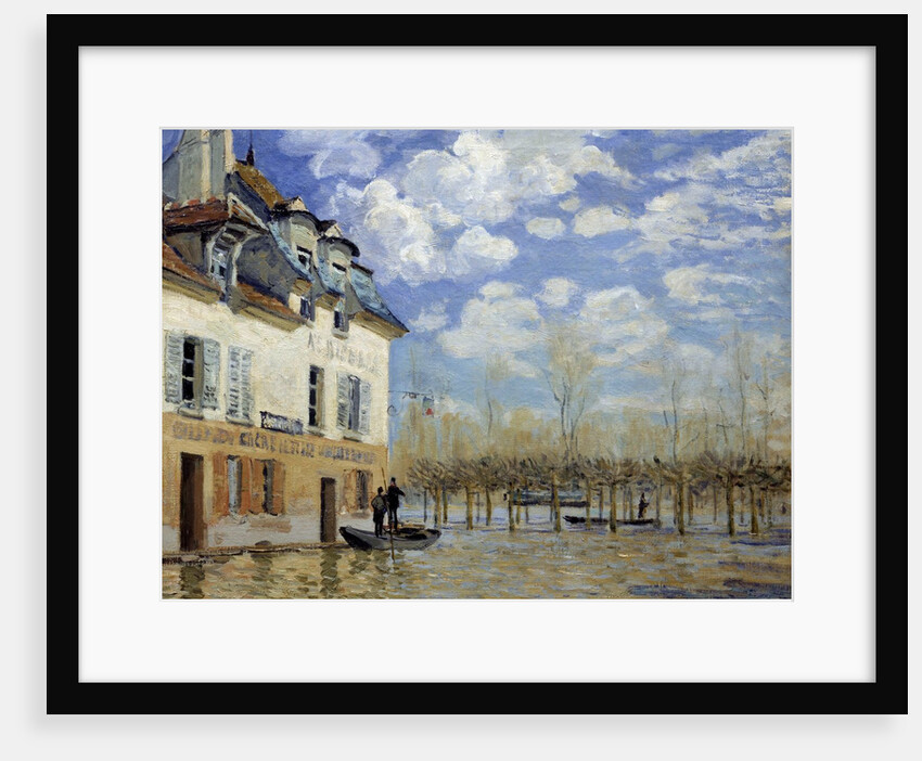 Boat in the flood at Port Marly, by Alfred Sisley