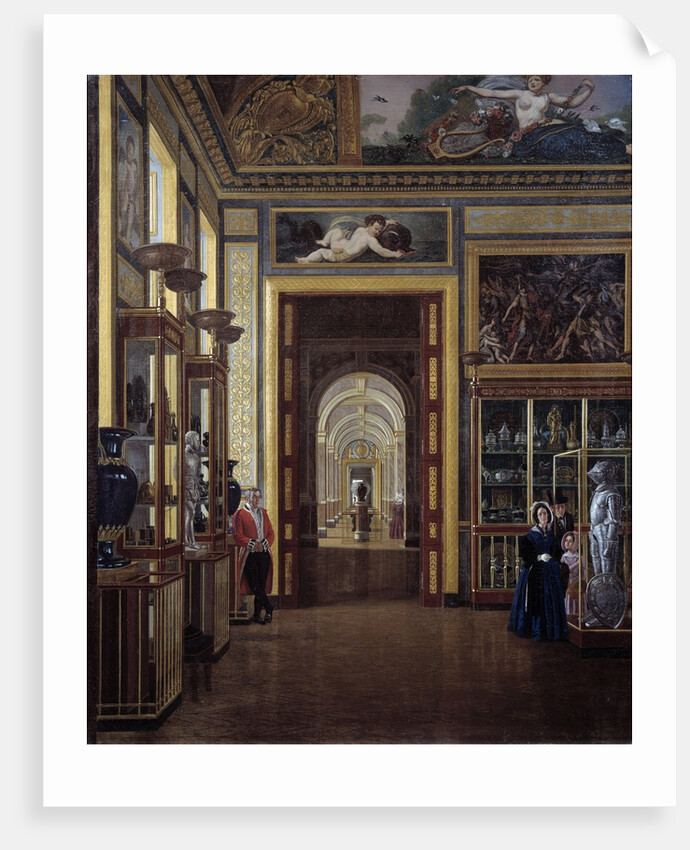 The jewelry Room of the Louvre and Charles X's adjoining rooms by Joseph Auguste
