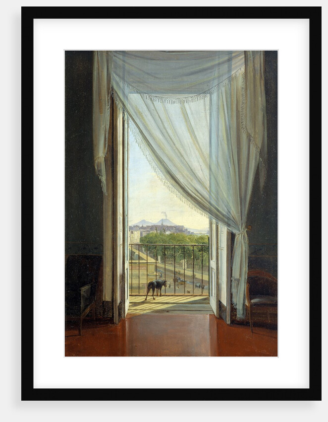 A view of Naples through a window by Franz Ludwig Catel