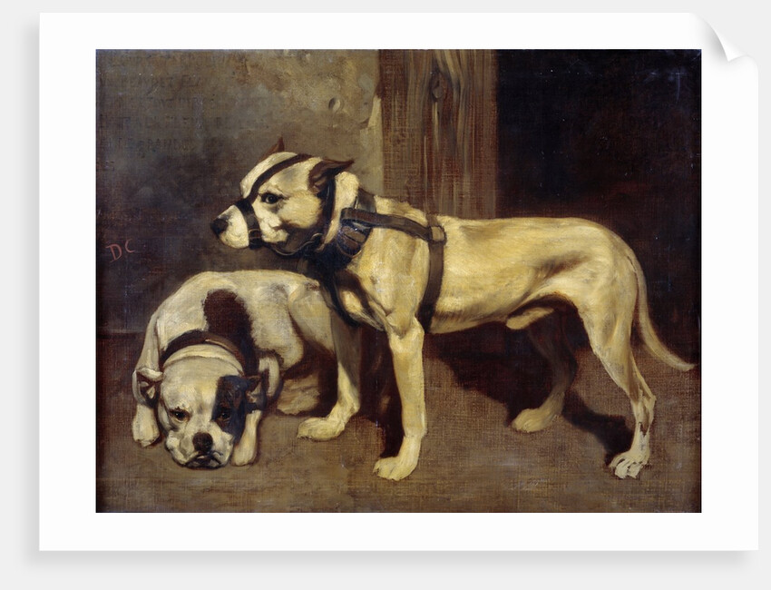 Bulldog and Scottish terrier by Alexandre Gabriel Decamps