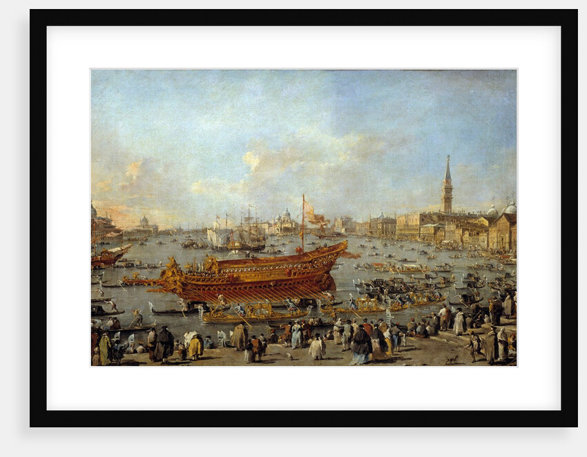 Departure of the Bucentaur to the Venice's Lido by Francesco Guardi