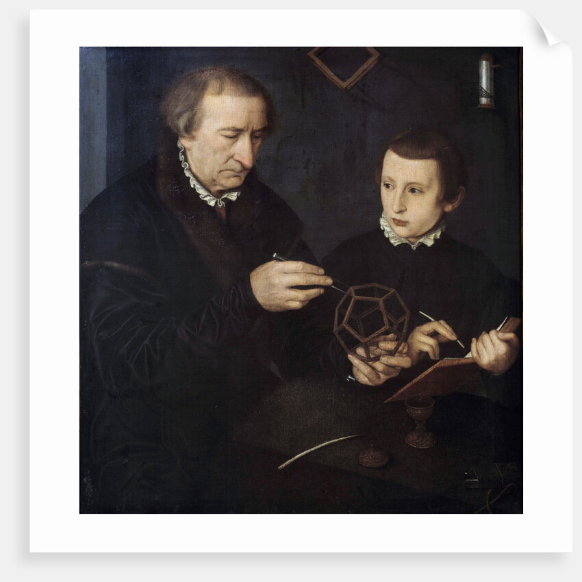 Portrait of Johann Neudorfer The Elder and his son by Anonymous