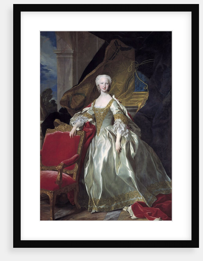 Full-length portrait of Maria Teresa Rafaela of Spain by Louis Michel van Loo