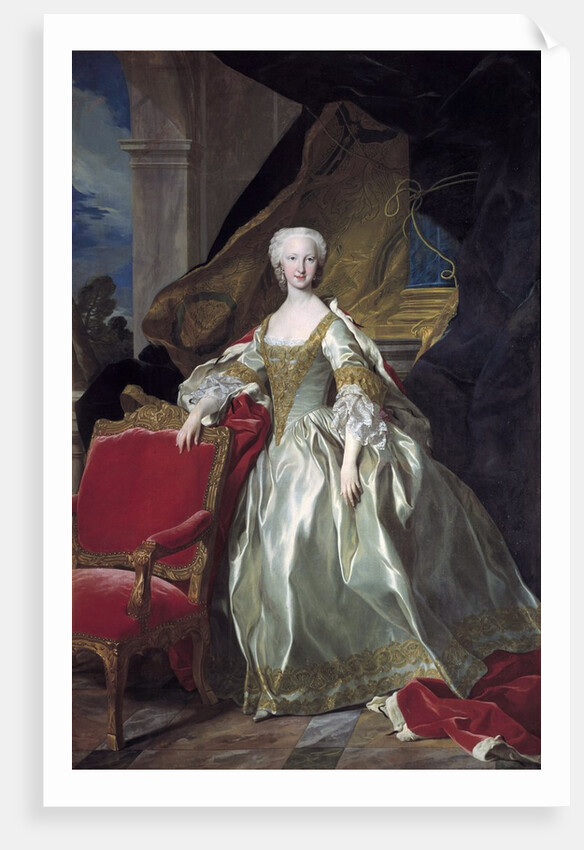 Full-length portrait of Maria Teresa Rafaela of Spain by Louis Michel van Loo