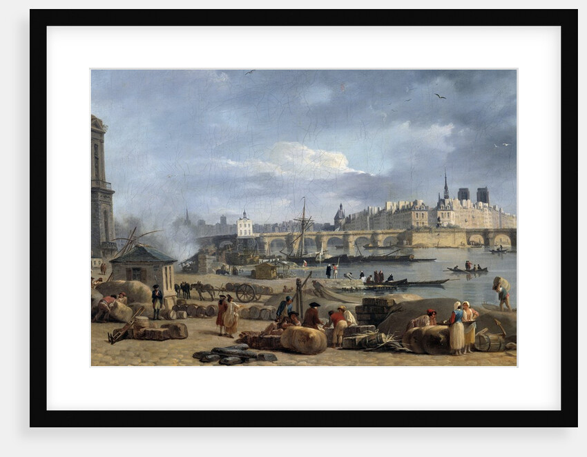 View of the tip of the Ile de la Cite from the Port St. Nicolas in Paris by Alexandre Jean Noel