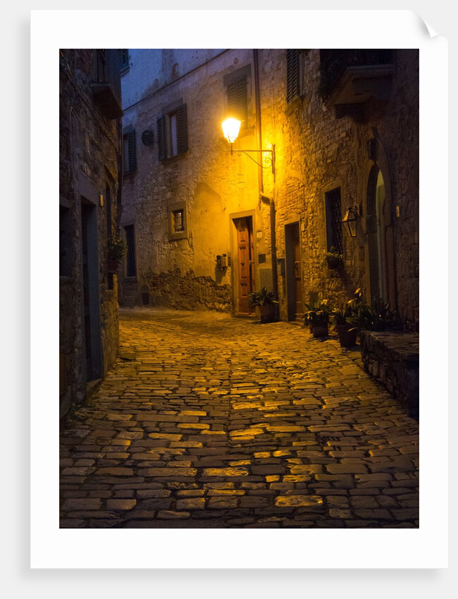 Night scene from the streets of Montefillairi chianti Tuscany by Anonymous