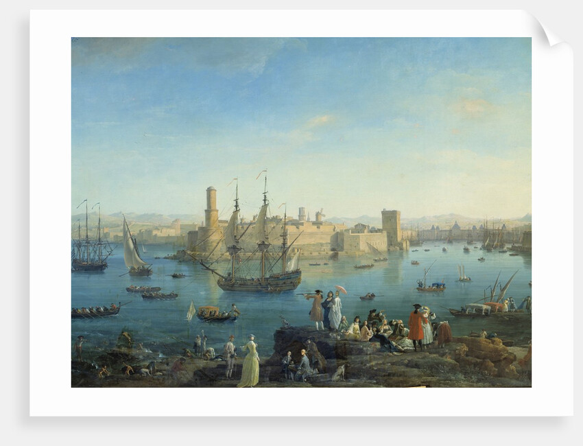Entrance of the harbour of Marseille in 1754 by Joseph Vernet