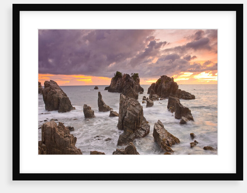 Spectacular and poetic view of rock formation called Gigi Hiu (Shark's Teeth), Lampung by Anonymous