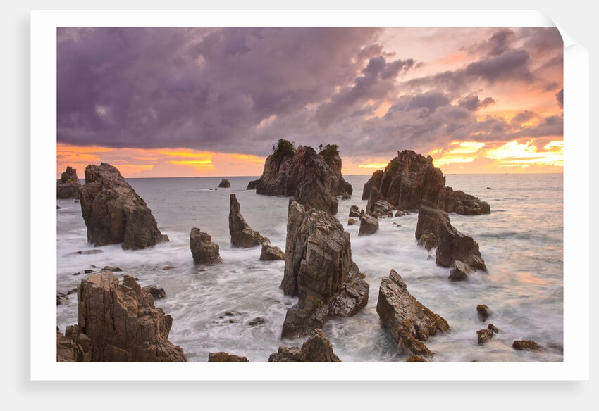 Spectacular and poetic view of rock formation called Gigi Hiu (Shark's Teeth), Lampung by Anonymous