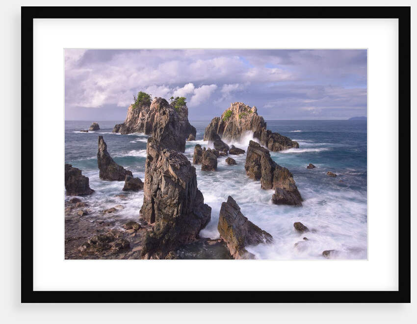 Spectacular and poetic view of rock formation called Gigi Hiu (Shark's Teeth), Lampung by Anonymous