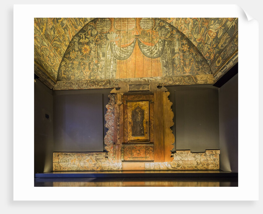 Givat Ram, Israel Museum, Jewish Art and Life Wing, Interior of the Horb synagogue (Horb am Main, Germany, AD 1735, Artist: Eliezer Sussman of Brody) by Anonymous