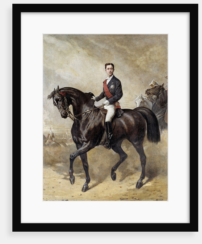 Equestrian portrait of the Prince Eugene Louis Napoleon by Charles Porion