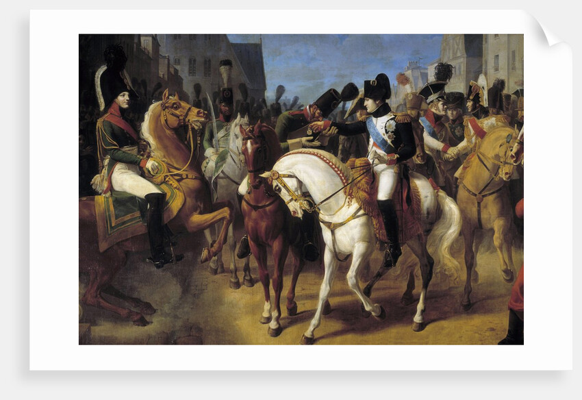 Detail of Napoleon decorating the Grenadier Lazareff at Tilsit by Jean-Baptiste Debret