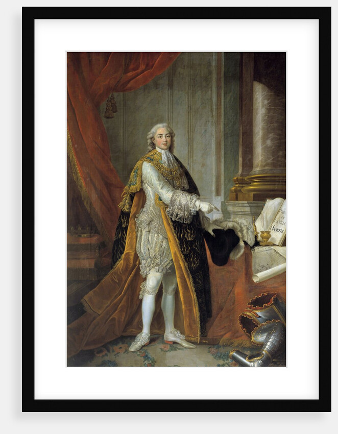 Full-length portrait of Louis Stanislas Xavier de France by Francois Hubert Drouais