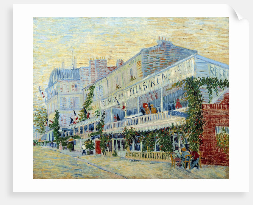 The Restaurant de la Sirene at Asnieres - by Vincent Van Gogh