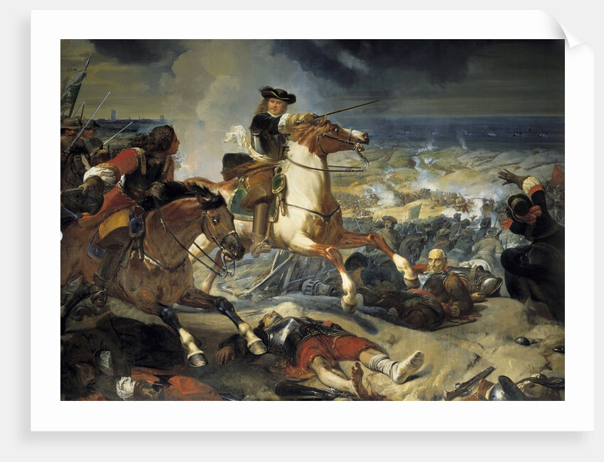 Turenne at the battle of the Dunes by Charles Philippe Lariviere