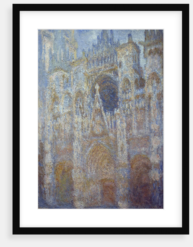 Rouen Cathedral, Blue Harmony, Morning Sunlight by Claude Monet