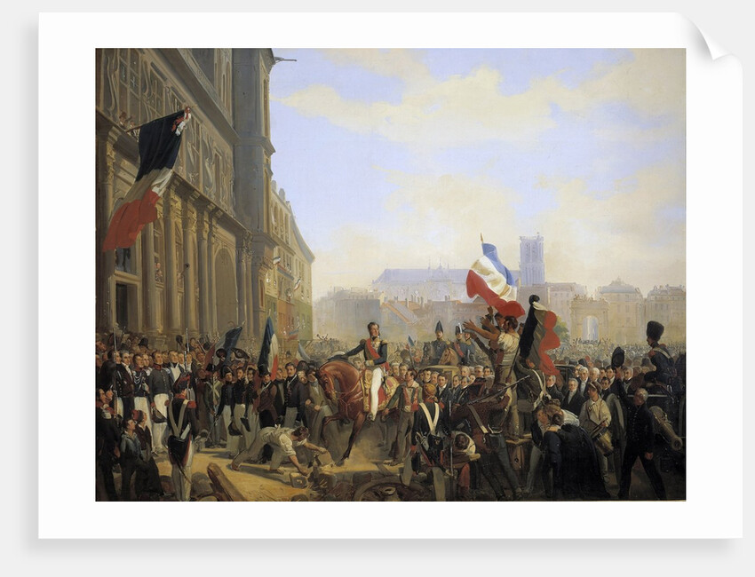 Louis Philippe, Duke of Orleans arriving to the City Hall in Paris by Eloi Firmin Feron