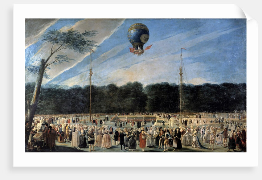 The Ascent of the Montgolfier Balloon at Aranjuez by Antonio Carnicero Mancio