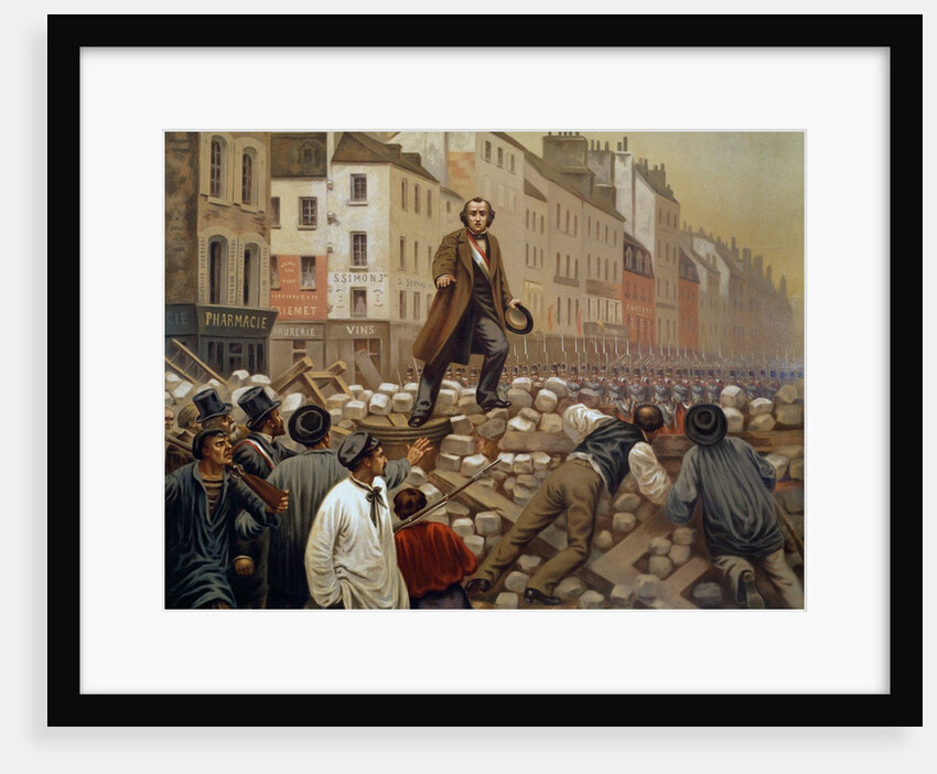 Alphonse Baudin on the Barricade of Faubourg Saint-Antoine by Anonymous