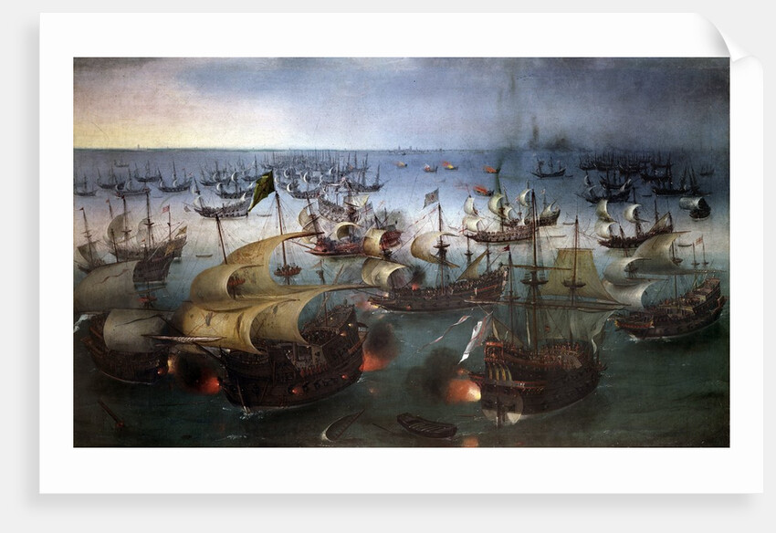 Day seven of the battle with the Armada, 07/08/1588 by Hendrick Cornelisz Vroom