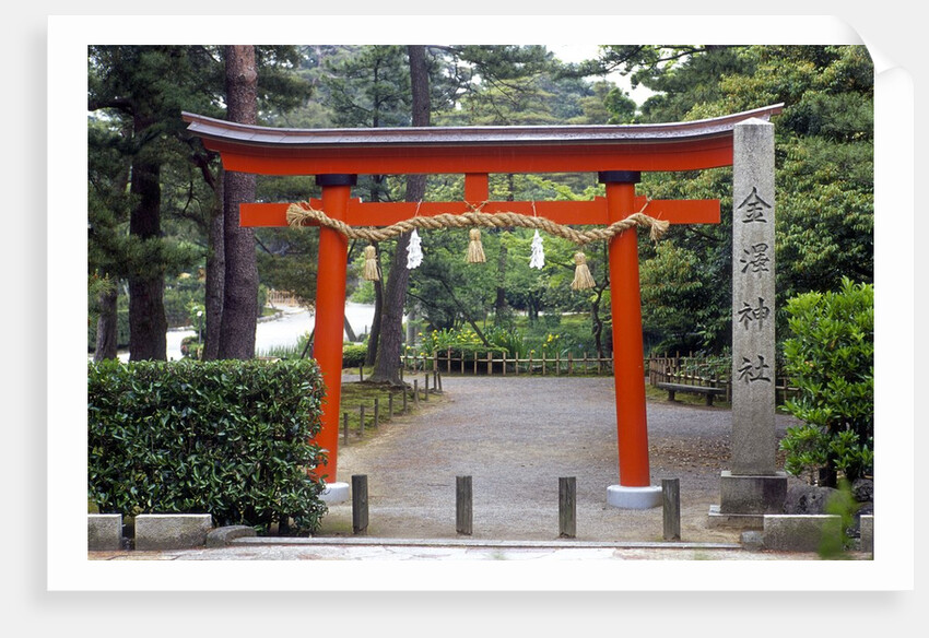View of Torii Gate in Kenrokuen Garden, Kanazawa, Ishikawa Prefecture, Chubu Region, Honshu, Japan by Anonymous