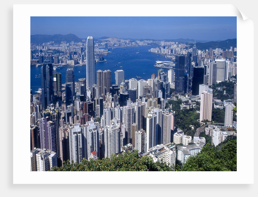 Skyline of Hong Kong seen from Victoria Peak, China by Anonymous