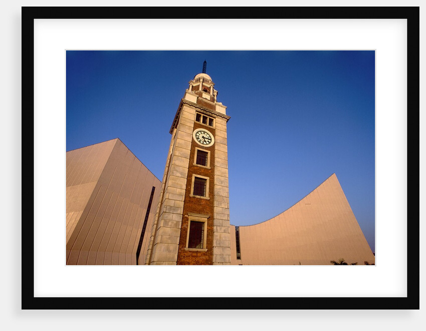 View of clock tower at Arts Centre, Tsim Sha Tsui, Kowloon, Hong Kong, China by Anonymous