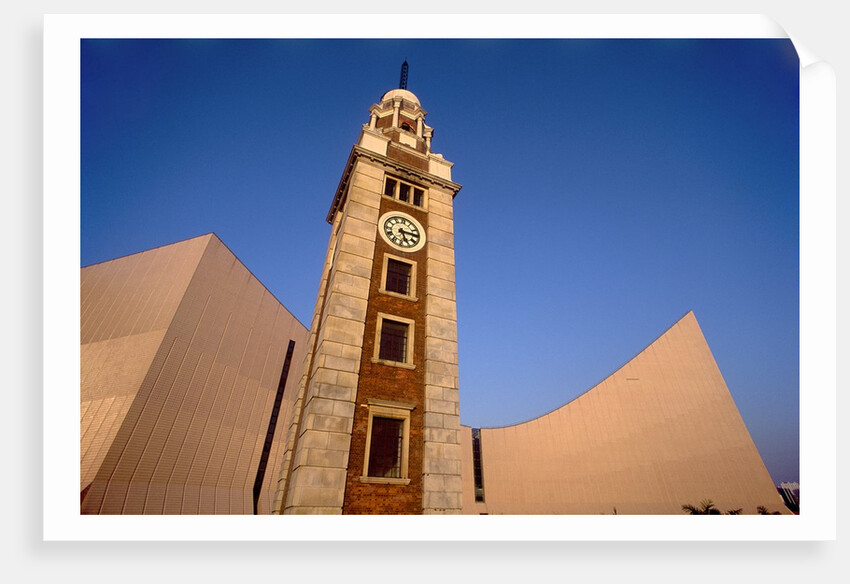 View of clock tower at Arts Centre, Tsim Sha Tsui, Kowloon, Hong Kong, China by Anonymous