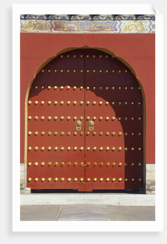 Door ,Temple of Heaven, Beijing, China by Anonymous