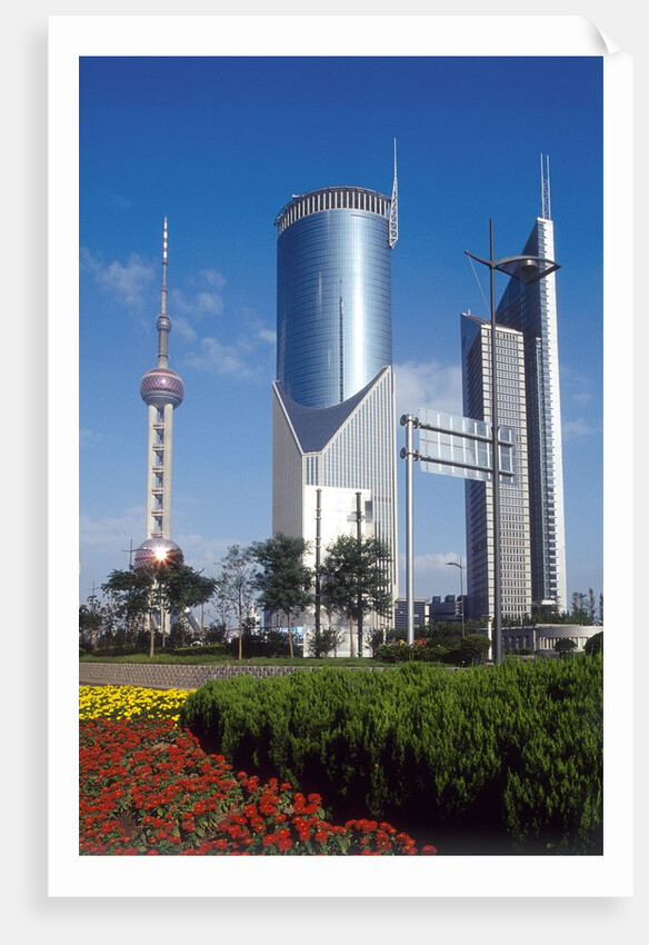 High Rise and TV Tower, Pudong, Shanghai, China by Anonymous