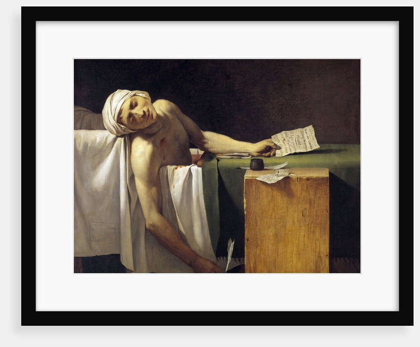 Jean-Paul Marat murdered in his bath by Jerome Martin Langlois
