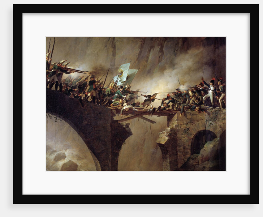 The passage of the Devil's Bridge at Saint Gothard col by Johann Baptist Seele