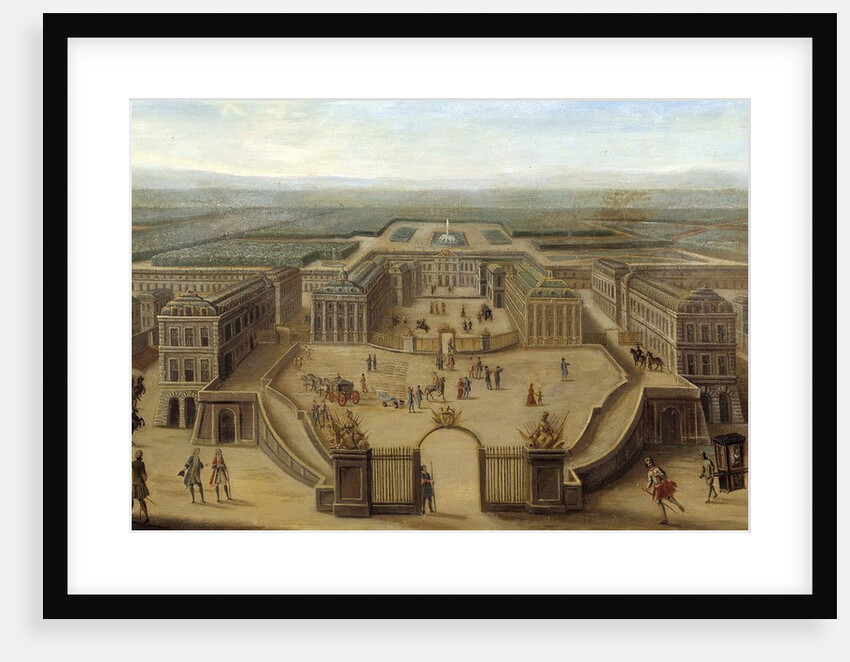 View of the Castle of Versailles from the Place d'Armes by Anonymous