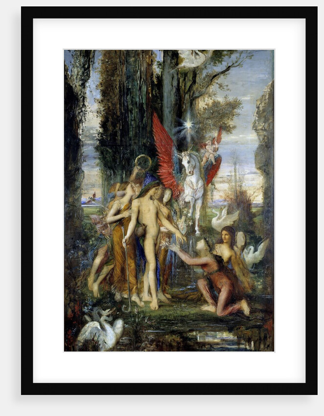 The Greek poet Hesiod and the Muses by Gustave Moreau