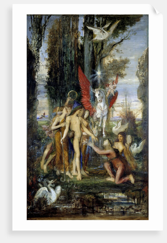 The Greek poet Hesiod and the Muses by Gustave Moreau