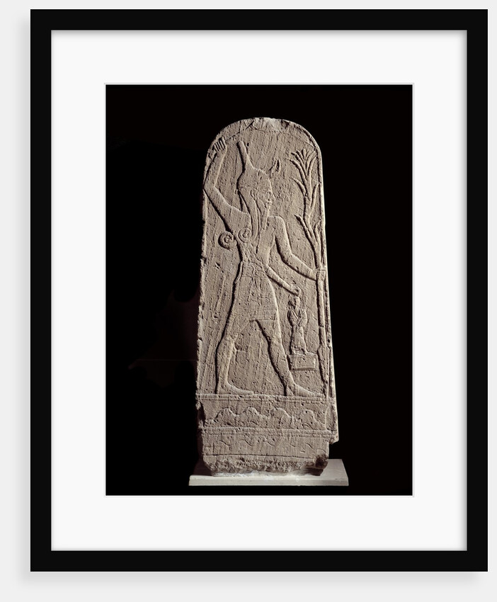 Stele of god Baal holding thunderbolt by Anonymous