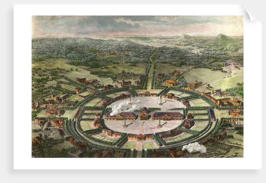 Perspective View of the Town of Chaux (ideal city) by Anonymous