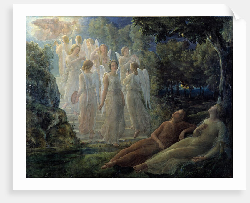 The poem of the soul: Golden ladder by Louis Janmot