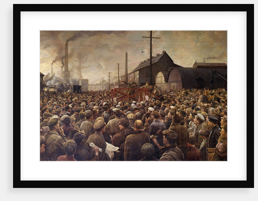 Lenin speaking to the workers of the Putilov factory by Isaak Brodsky