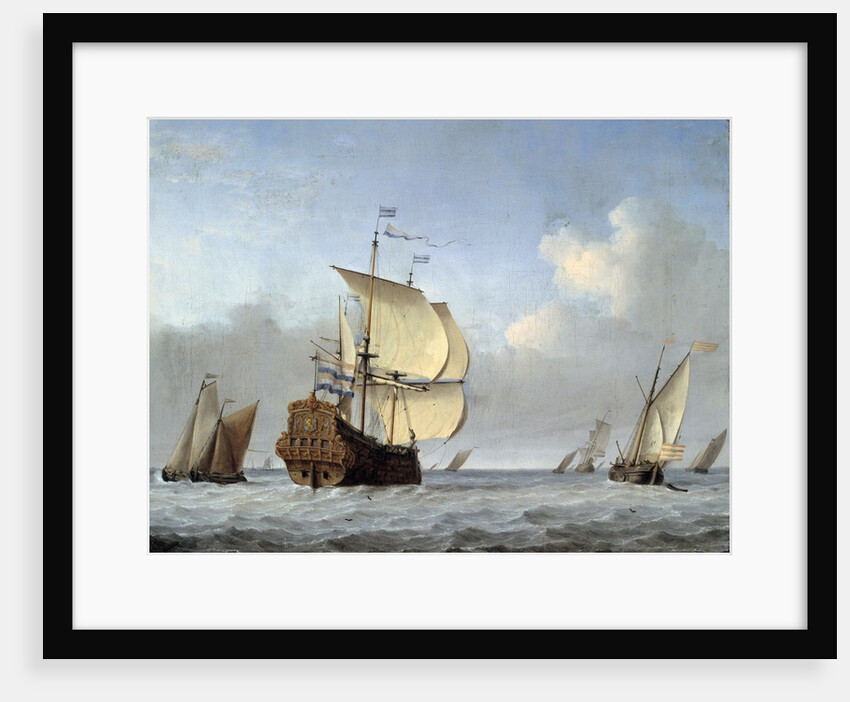 Marine with Flagship by Willem van de Velde the Younger