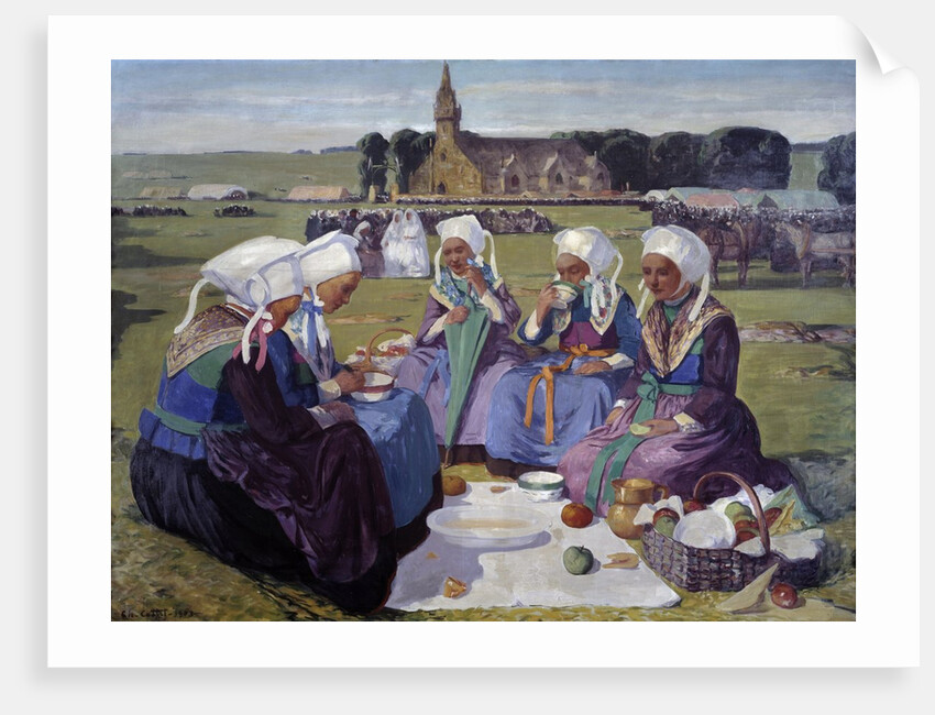 Women of Plougastel at the Pardon of Sainte-Anne-La-Palud by Charles Cottet